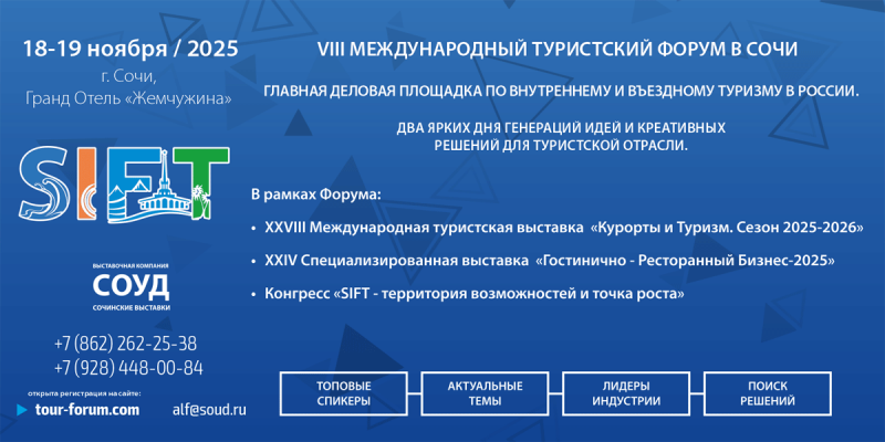 Путешествуй по России на Форуме SIFT - 2025